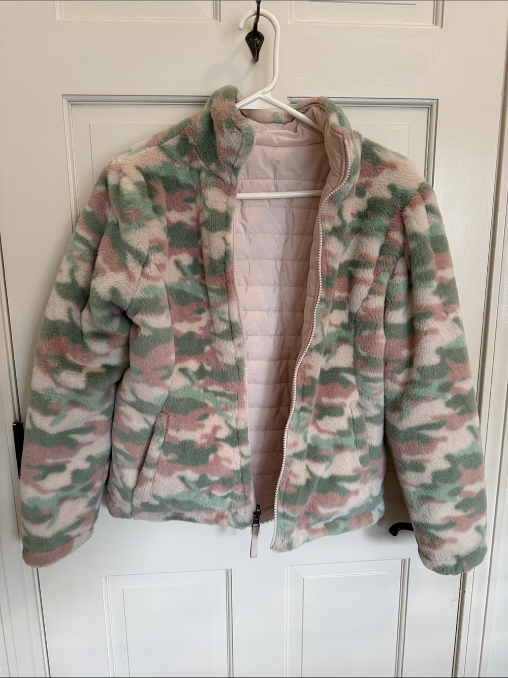 C&C California Girls Pink & Green Camo Fleece Jacket